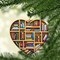 Kitcheniva Heart-Shaped Bookshelf Christmas Tree Ornament 2 Pcs